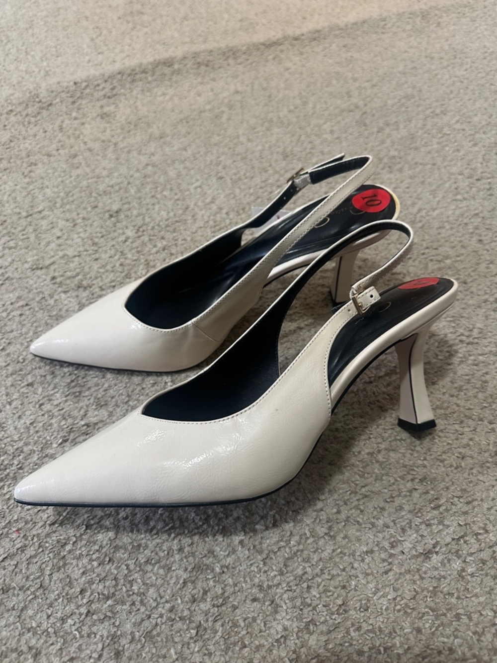 Jessica Simpson Cream Slingback Heels